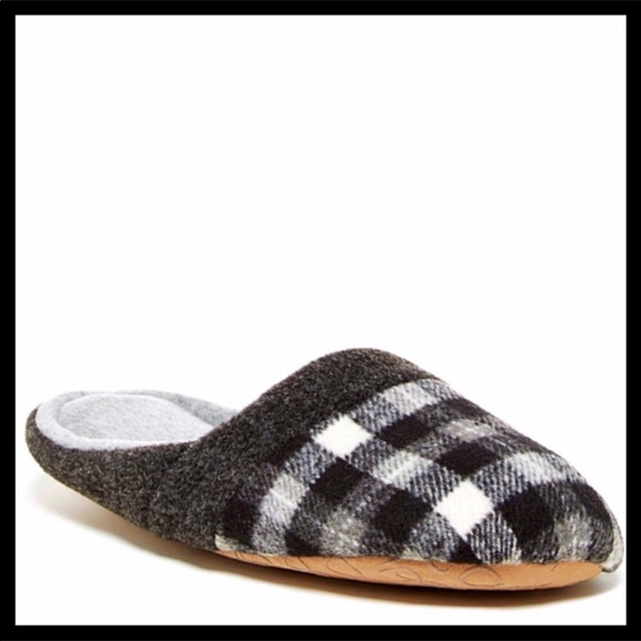 CUDDLE DUDS COZY PLAID SLIP-ON SLIPPERS FLATS - Picture 7 of 7